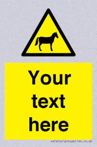 Custom warning horses